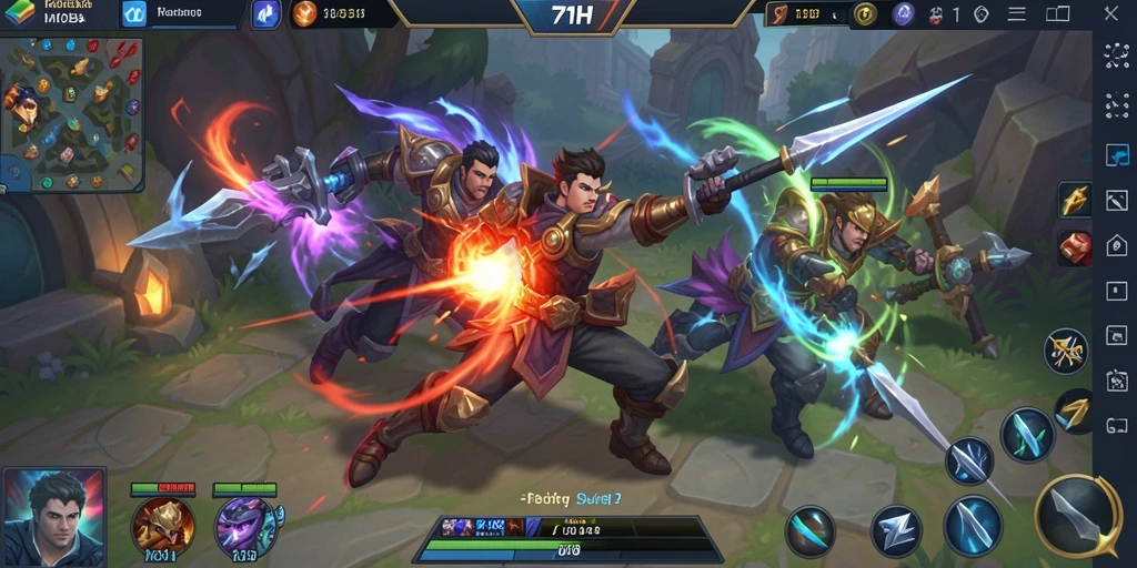 Gameplay seru 71H dengan pertarungan MOBA yang menarik.
