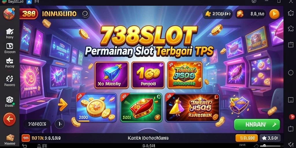 Tampilan gameplay menarik dari 738SLOT saat berputar.