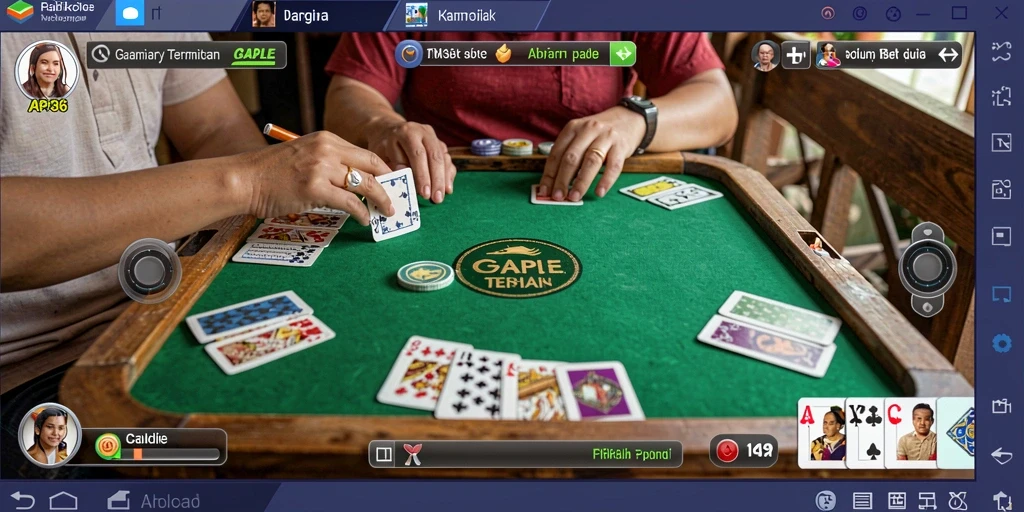 Tampilan menarik dari gameplay Gaple di API36.