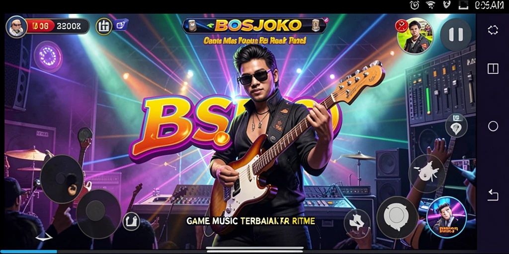 Tangkapan layar utama permainan BOSJOKO menampilkan gameplay yang mendebarkan.