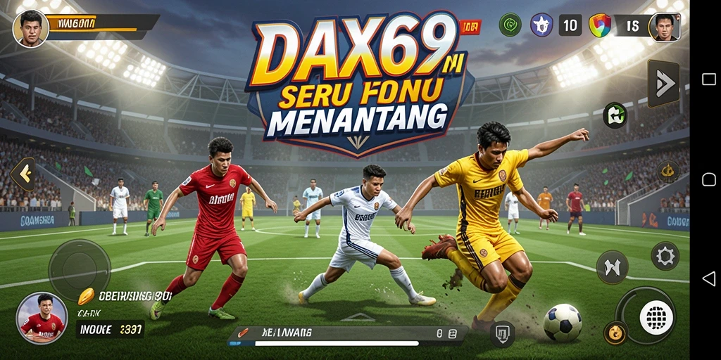 Gameplay seru DAX69 menampilkan aksi olahraga yang mendebarkan.