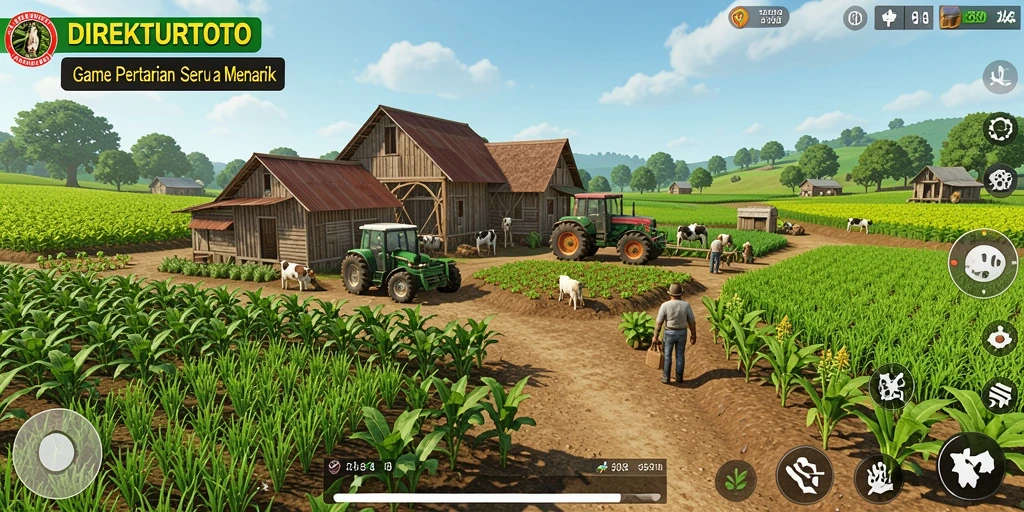 Tampilan gameplay menarik di ladang DIREKTURTOTO yang penuh warna.