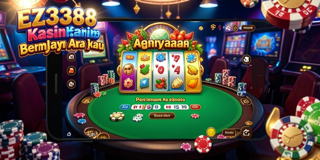 Tangkapan layar utama EZ338 menunjukkan gameplay kasino yang seru dan menarik.