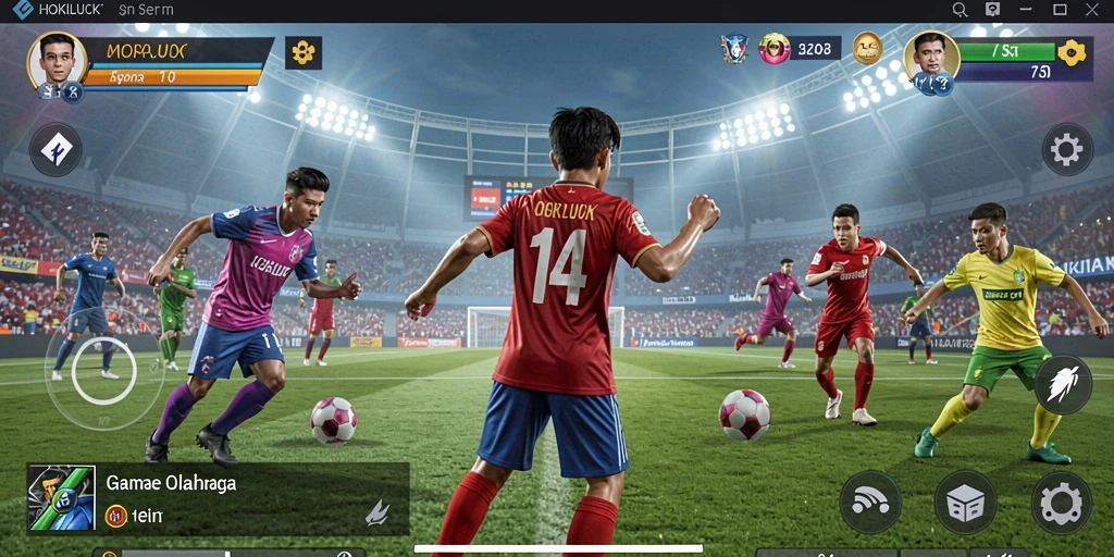 Tampilan gameplay HOKILUCK yang seru dan menantang dalam kategori olahraga.