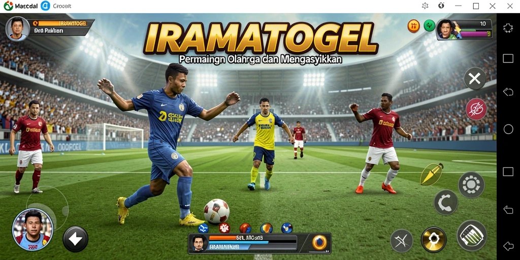 Screenshot utama dari gameplay <strong>IRAMATOGEL</strong> yang menarik dan penuh aksi olahraga.