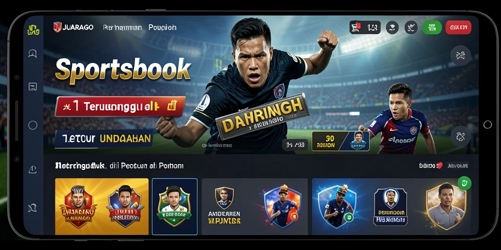 Tampilan gameplay JUARAGO yang menarik dalam taruhan olahraga.