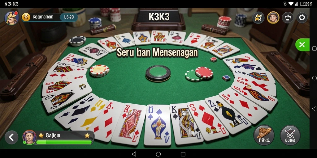 Tampilan gameplay menarik dari K3K3 di perangkat mobile.