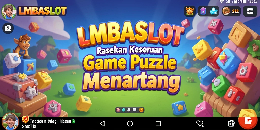 Tampilan gameplay LMBASLOT dengan berbagai tantangan puzzle.
