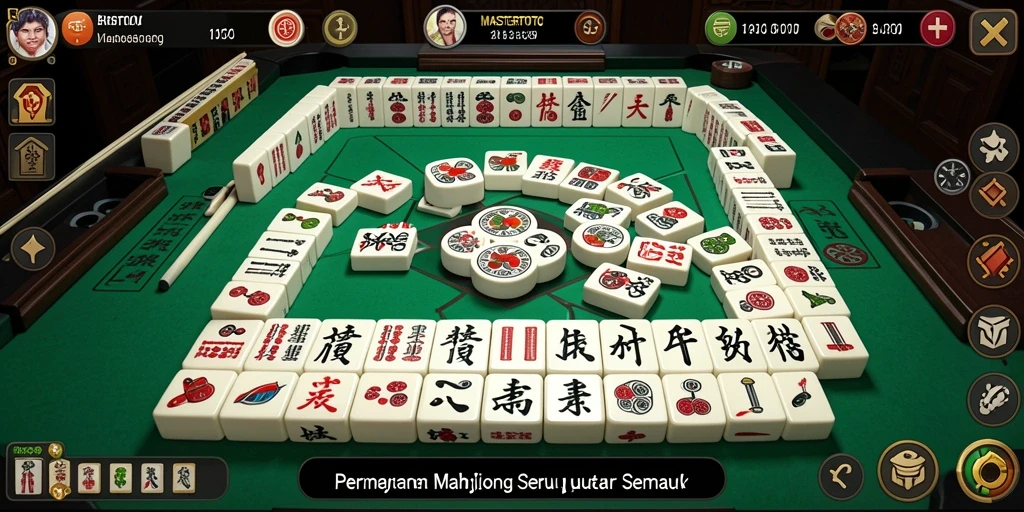 Screenshot gameplay MASTERTOTO yang menunjukkan suasana permainan Mahjong.