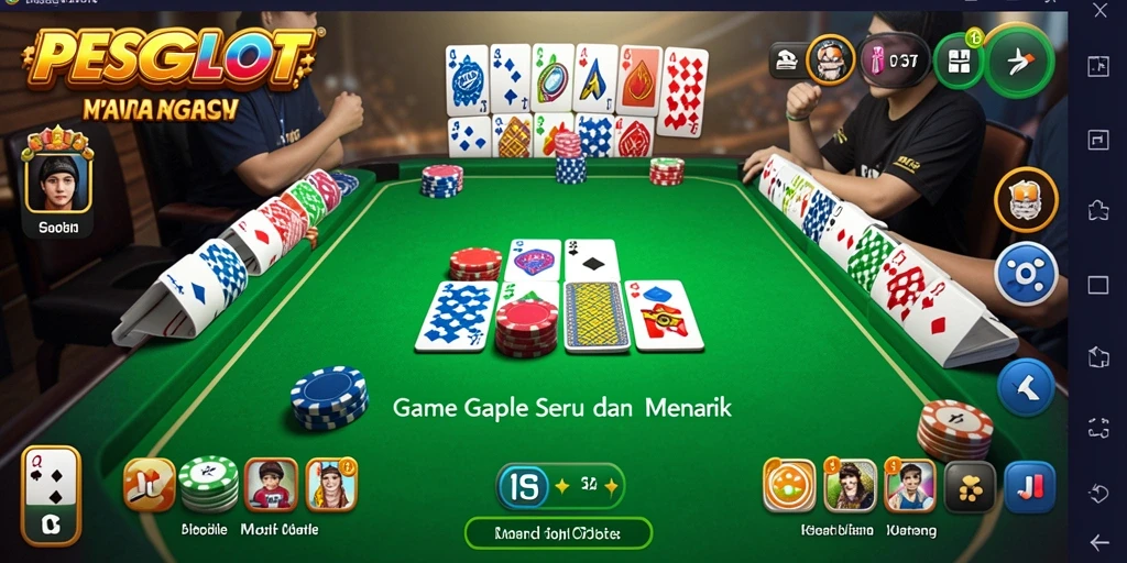 Screenshot PESGSLOT menunjukkan aksi seru permainan Gaple.