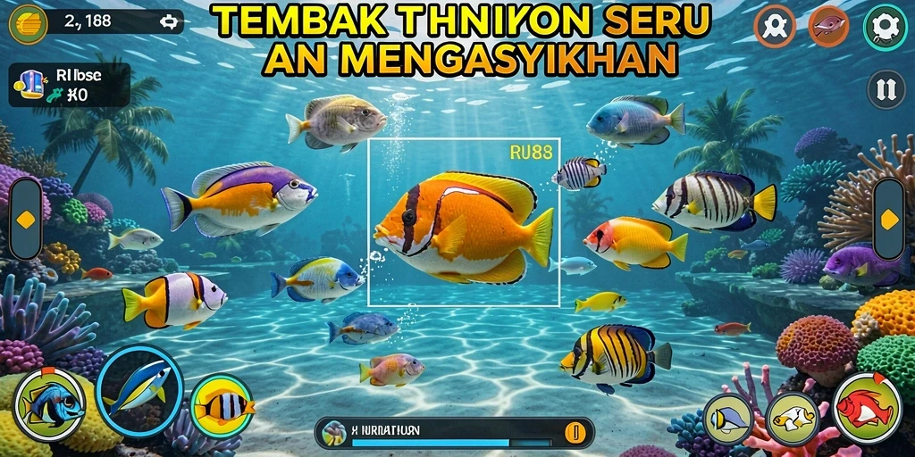Gameplay menyenangkan dalam RI188 dengan banyak ikan untuk ditangkap.