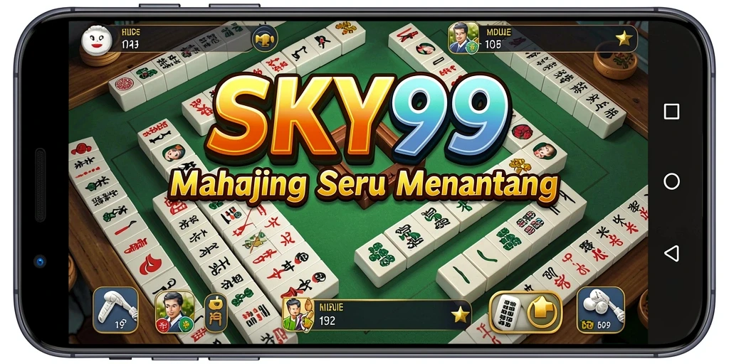 Tangkapan layar menampilkan gameplay seru dalam SKY99 Mahjong.